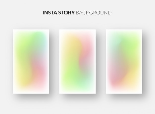 美しいグラデーションのinstagramストーリー背景テンプレート 