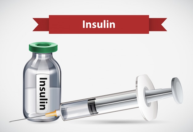 Premium Vector | An insulin on white background