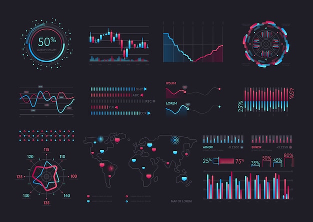 Intelligent technology hud vector interface Premium Vector