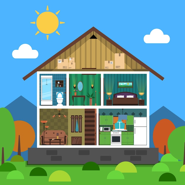house illustration free download