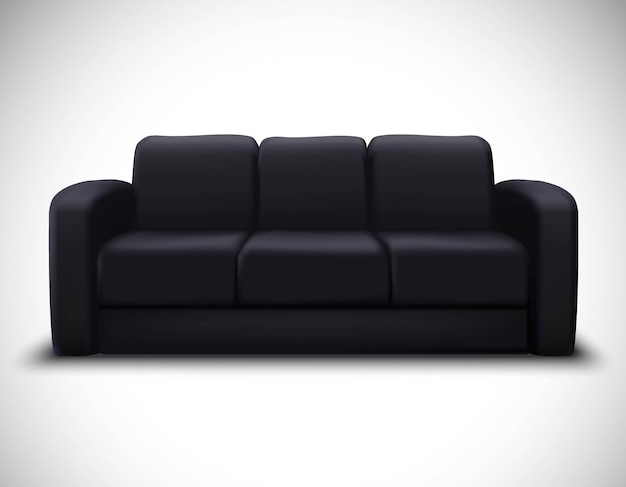 Interior mockup realistic element sofa poster Vector | Free Download