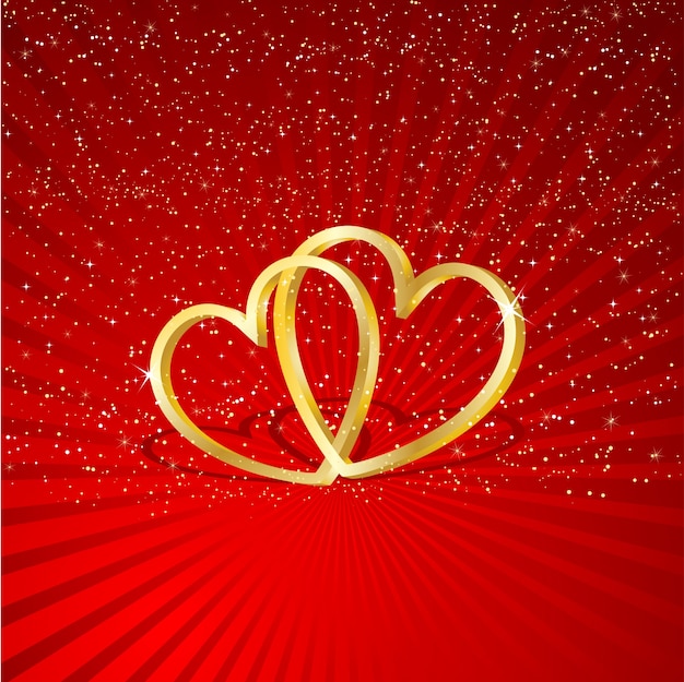 Interlocking hearts | Premium Vector