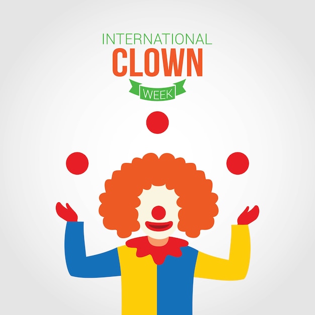 Premium Vector International clown week