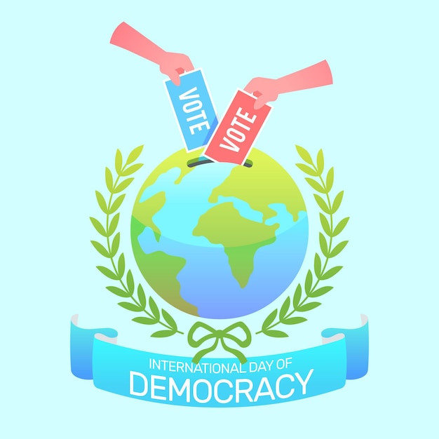 Free Vector | International day of democracy background