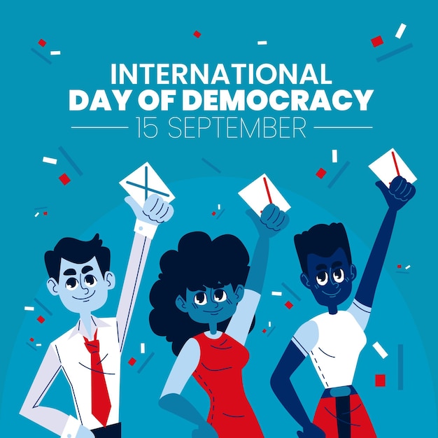 Premium Vector International day of democracy concept
