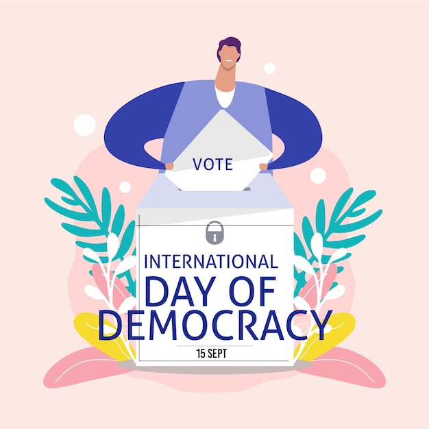 International day of democracy concept Free Vector