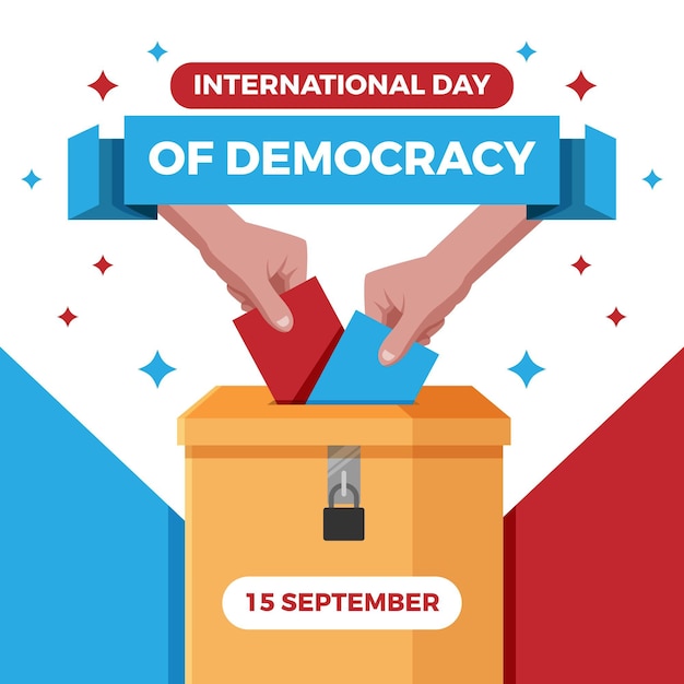 International Day Of Democracy Concept Free Vector