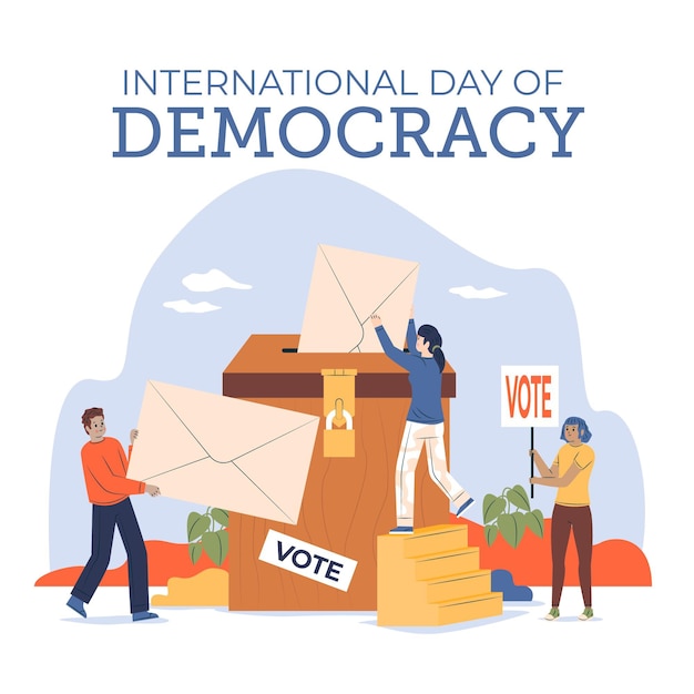 Free Vector International day of democracy