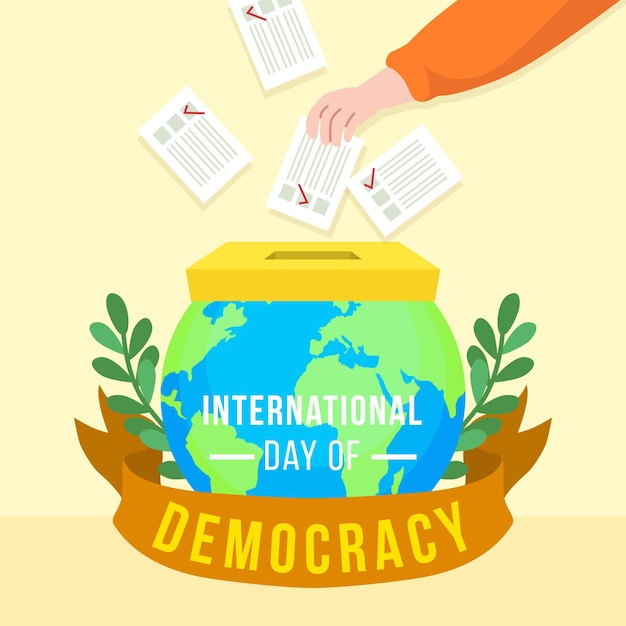 Free Vector International day of democracy