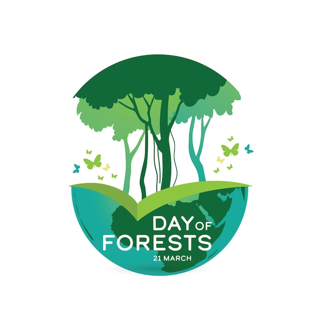 Premium Vector International day of forests logo design template