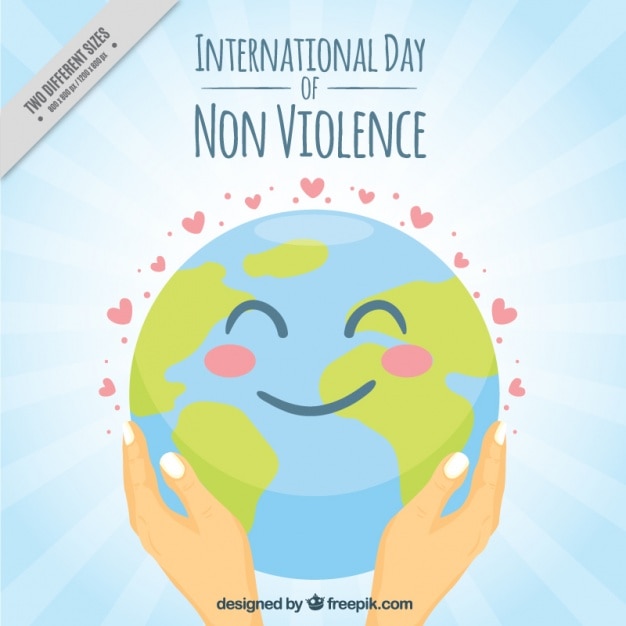 Download Vector International Day Of Non Violence Happy World Background Vectorpicker