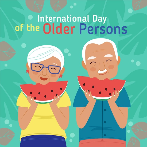 Free Vector | International day of older persons concept