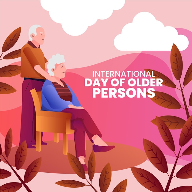 Free Vector | International day of older persons