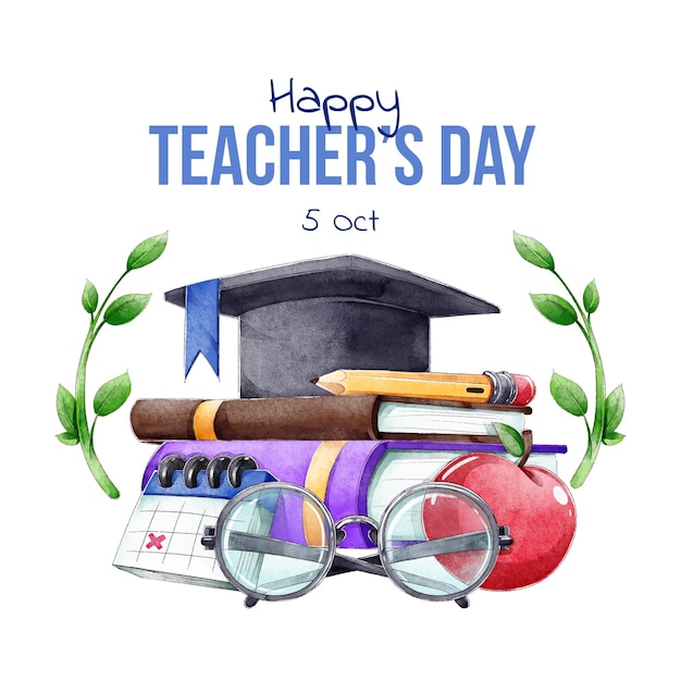 Free Vector International day of teachers