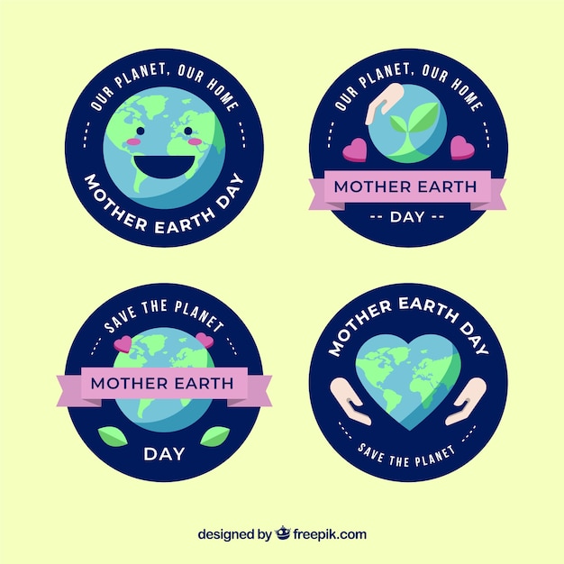 Printable Earth Day Badges