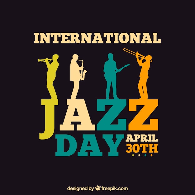 International jazz day template Free Vector