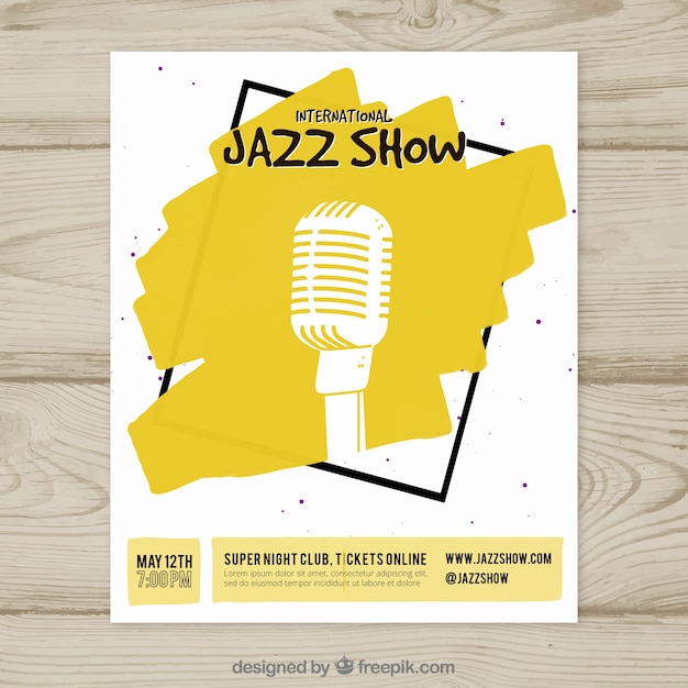 International jazz show poster Free Vector International jazz show poster Free Vector
