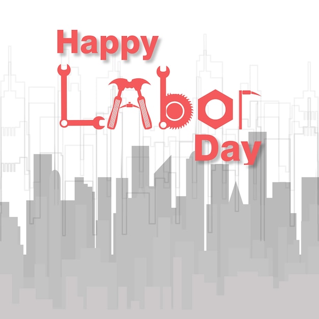 Premium Vector | International labor day typographic card with light ...