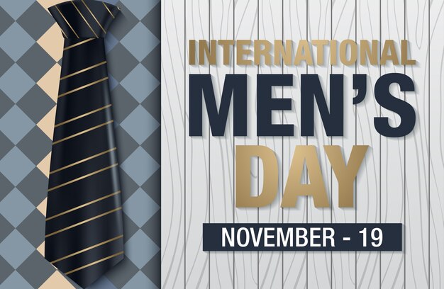 International men's day vector greeting card | Premium Vector