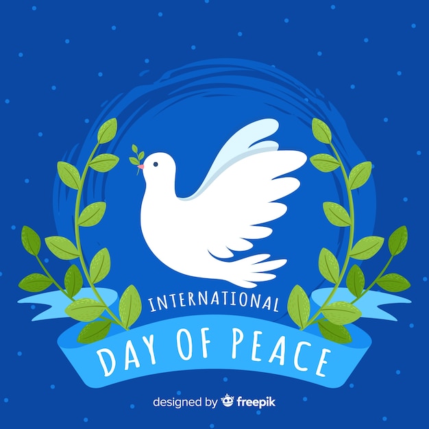 Free Vector | International peace day concept with white dove