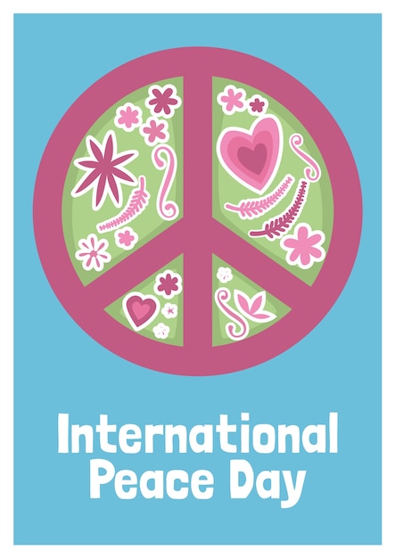 International peace day poster Vector | Free Download