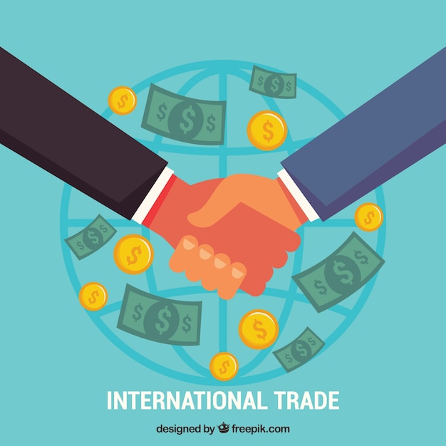 Free Vector | International trade concept with flat design