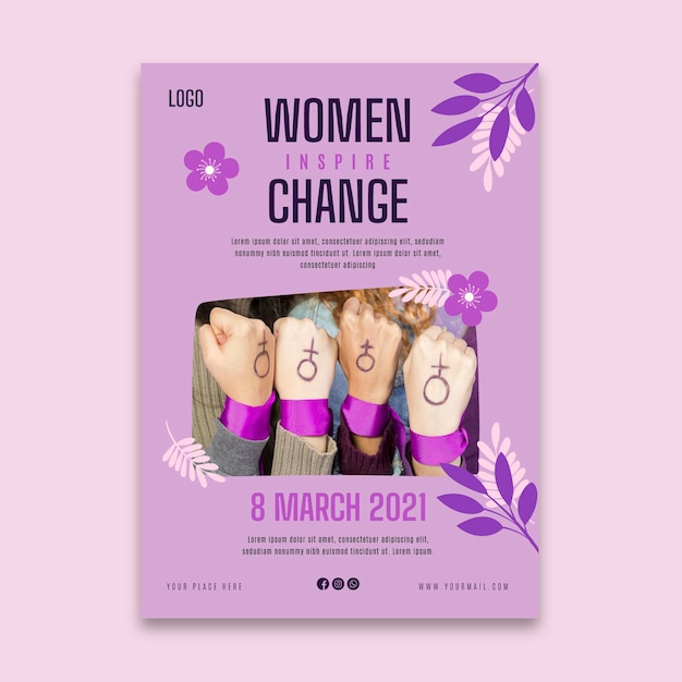 Free Vector International women day poster