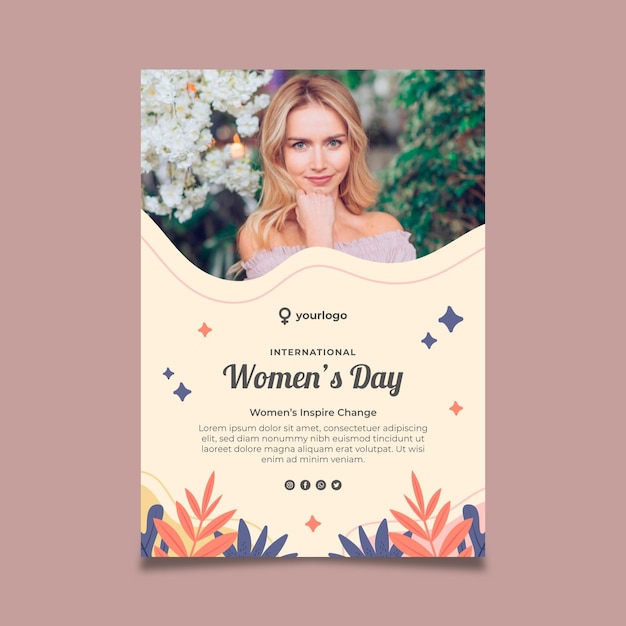 International women day poster Free Vector