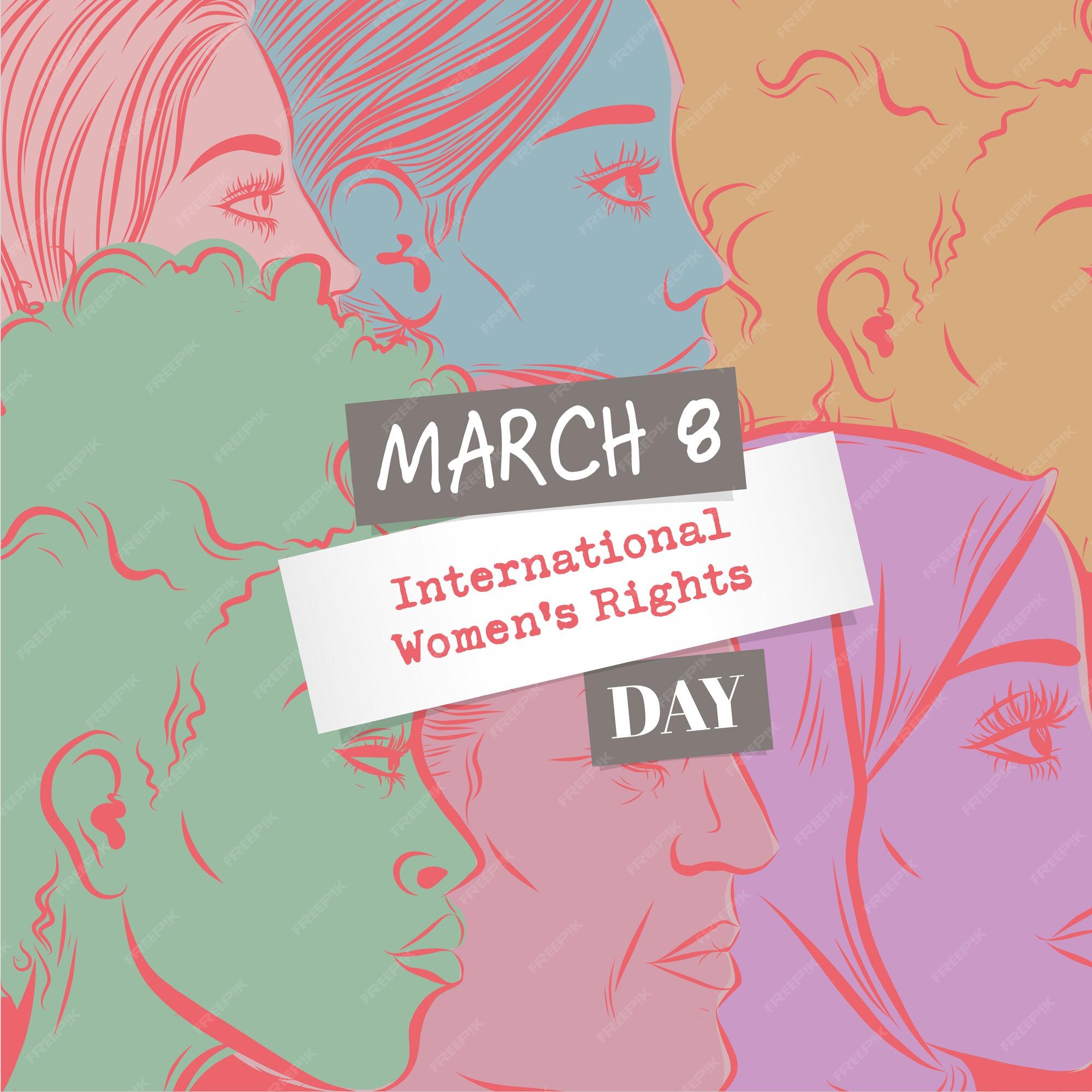 Premium Vector | International women rights day illustration banner