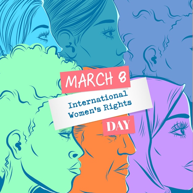 Premium Vector | International women rights day illustration banner