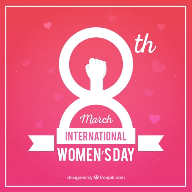 Free Vector | International women's day pink background