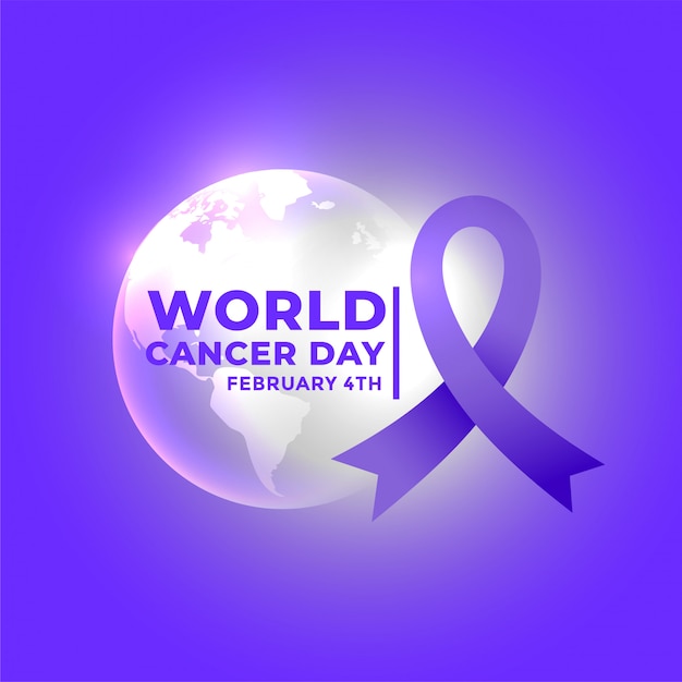 Free Vector International world cancer day poster