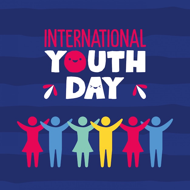 International youth day Vector Free Download