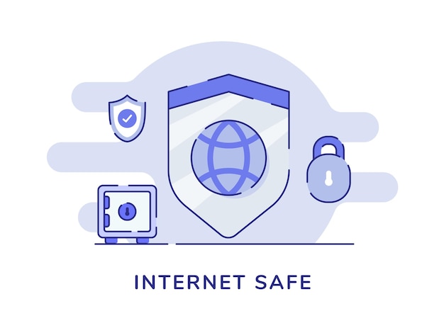 Premium Vector | Internet safe concept