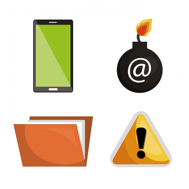 Internet security information icon Premium Vector