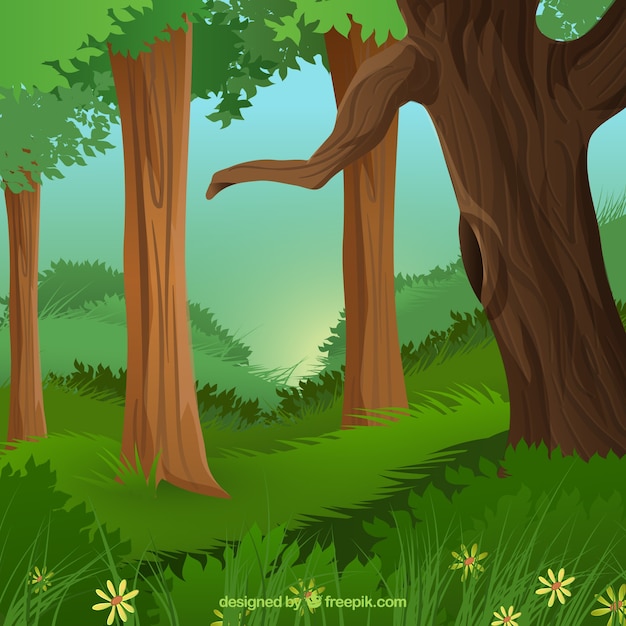 Into the wood | Free Vector