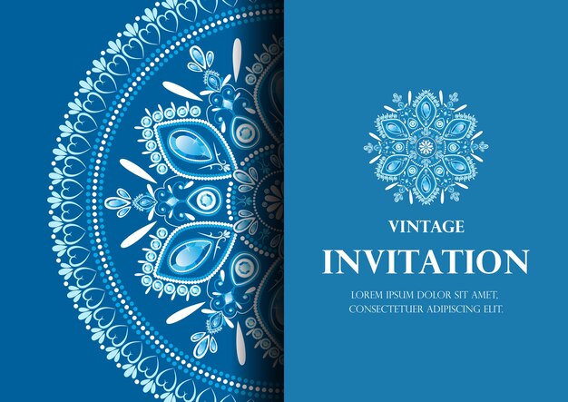 Premium Vector | Invitation card vintage style red background vector