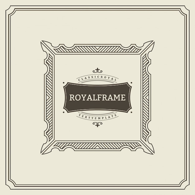 Invitation frame with vintage ornaments Premium Vector