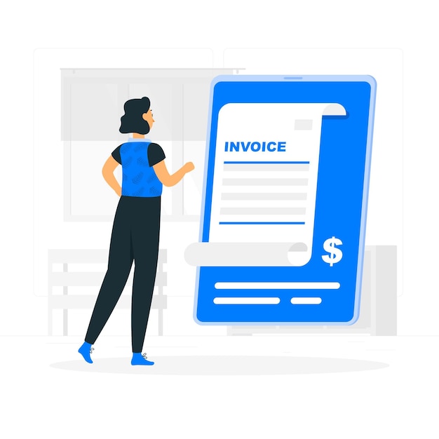Invoice concept illustration Free Vector