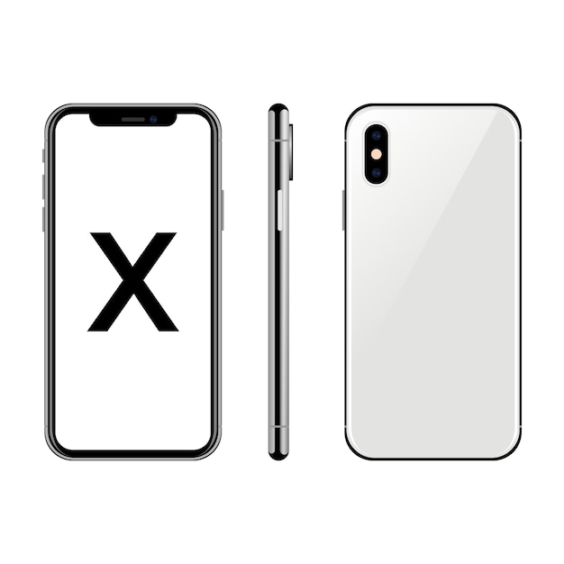 Iphone Xモックアップ プレミアムベクター