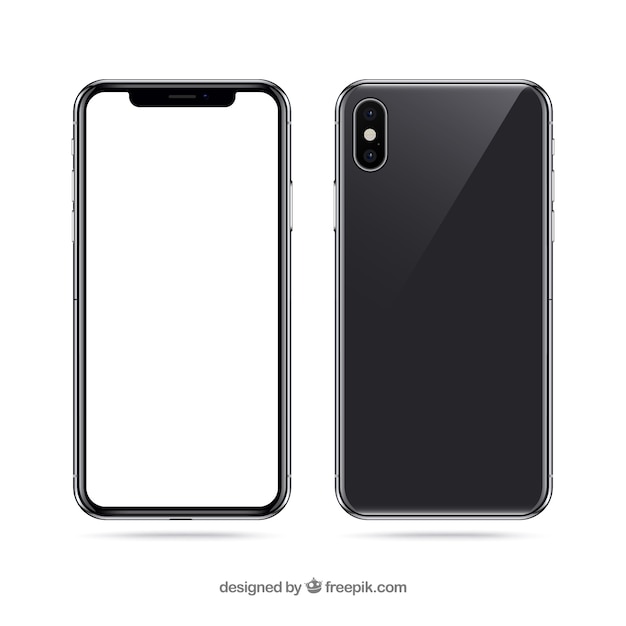 Free Vector Iphone X With White Screen