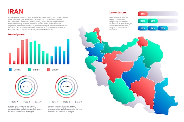 Free Vector | Iran map infographics