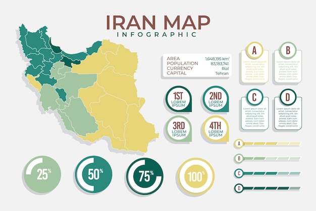 Free Vector | Iran map infographics