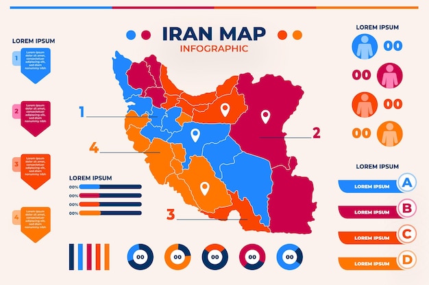 Free Vector | Iran map infographics