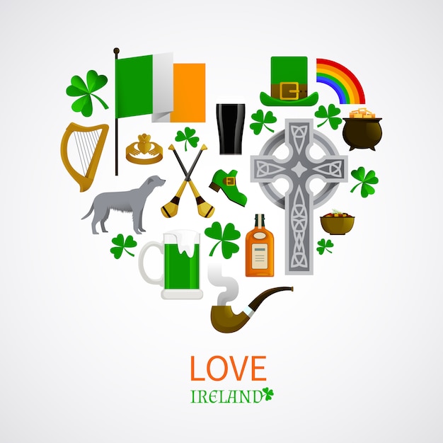 free-vector-ireland-national-traditions-icons-composition