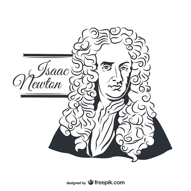 Premium Vector Isaac Newton Portrait