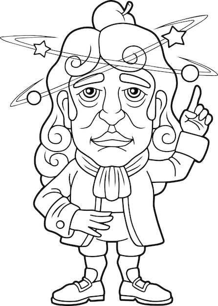 Isaac Newton Colorear