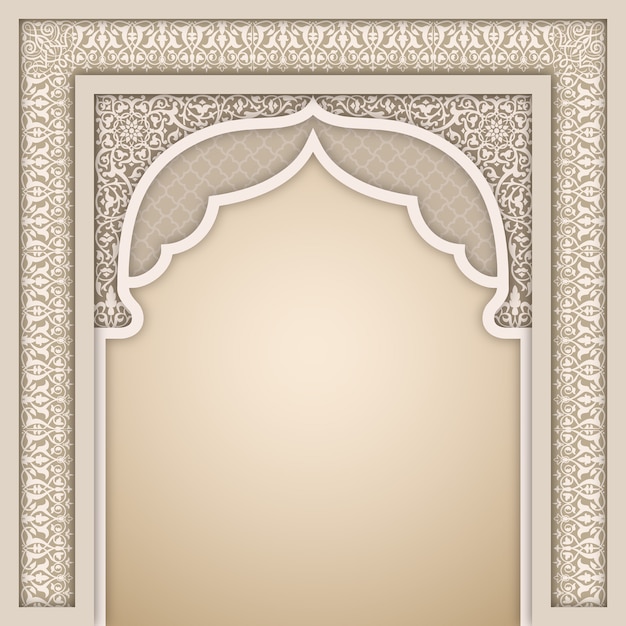 islamic architecture arches vector