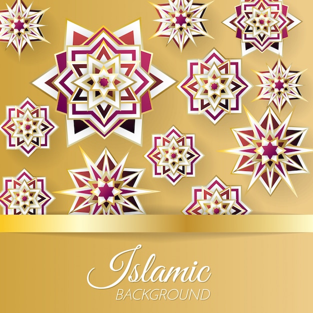 Premium Vector | Islamic background template vector for banner