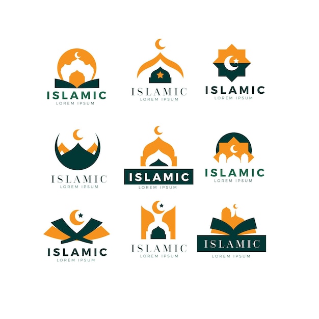 Free Vector | Islamic design logo collection